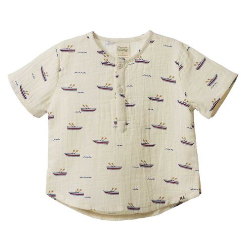 Nature Baby Short Sleeve Caravan Shirt Muslin